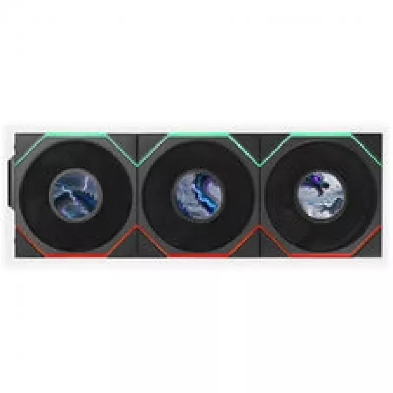 Lian Li UNI FAN TL LCD FLEX Wireless ARGB Reverse Blade 120mm ventilator 3-pack met controller, zwart