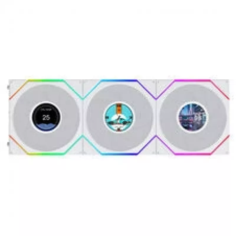 Lian Li UNI FAN TL120 LCD FLEX Wireless ARGB Reverse 3-pack wit 120mm behuizingsventilator