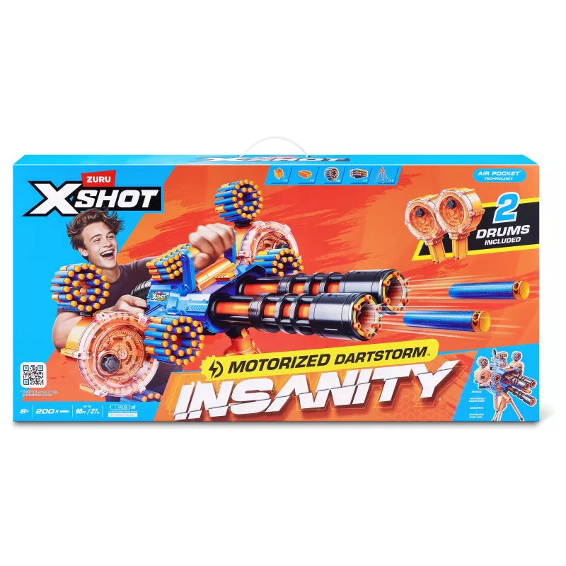Zuru X-Shot Insanity Series 1 gemotoriseerde Dartstorm blaster