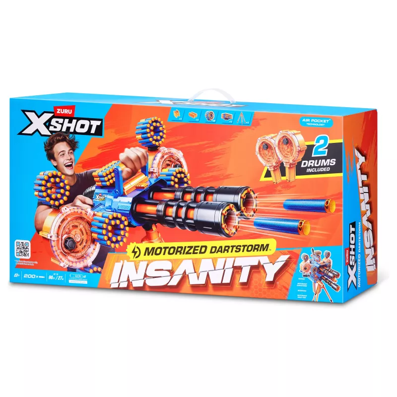 Zuru X-Shot Insanity Series 1 gemotoriseerde Dartstorm blaster