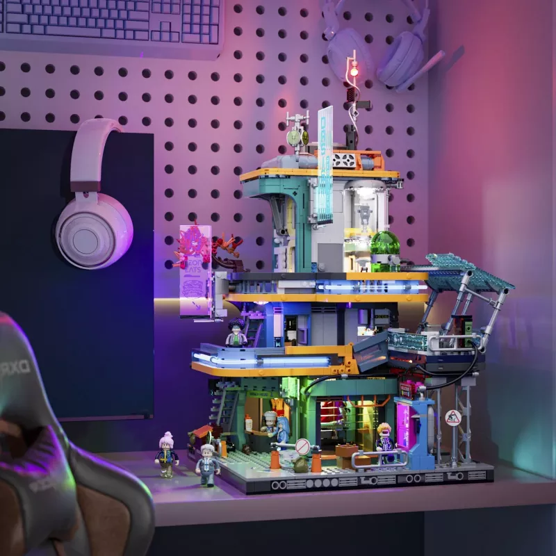 LUMIBRICKS Cyberpunk Neoncity - Apartment 1000-delige puzzel