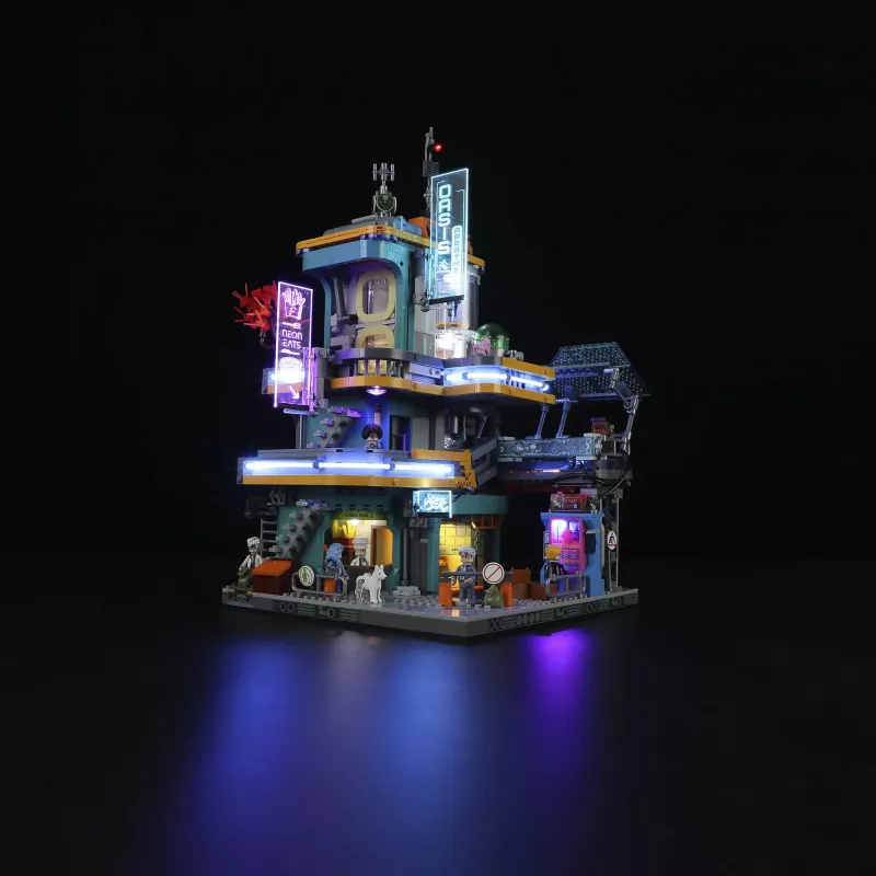 LUMIBRICKS Cyberpunk Neoncity - Apartment 1000-delige puzzel