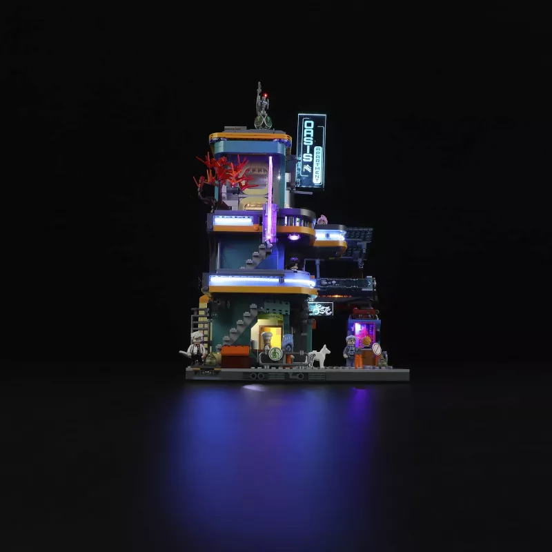 LUMIBRICKS Cyberpunk Neoncity - Apartment 1000-delige puzzel