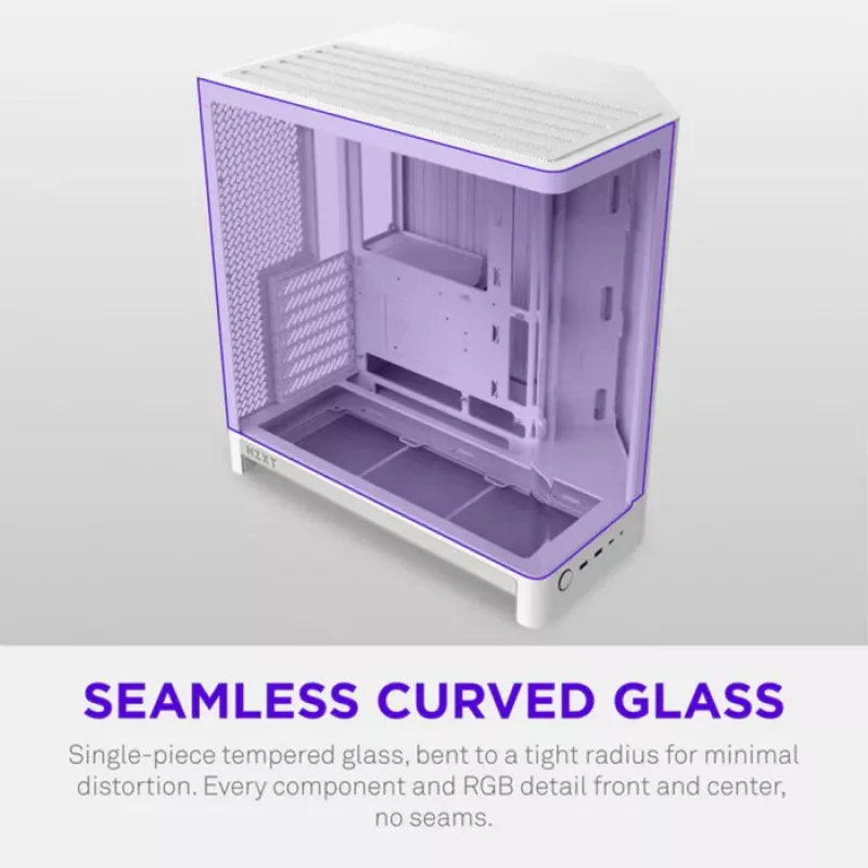 NZXT H6 2026 Mid-Tower Airflow Gaming-behuizing Wit Tempered Glass