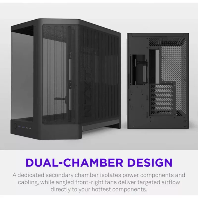 NZXT H6 RGB+ 2026 Mid-Tower Airflow Gaming-behuizing Zwart Temperglas