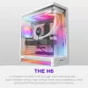 NZXT H6 RGB+ 2026 Mid-Tower Airflow Gaming-behuizing Wit Temperglas
