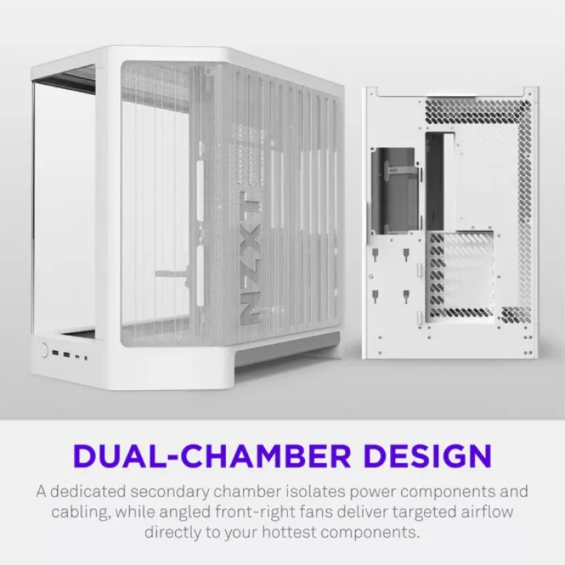 NZXT H6 RGB+ 2026 Mid-Tower Airflow Gaming-behuizing Wit Temperglas