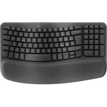 Logitech Ergo Series Wave Keys for Business draadloos ergonomisch toetsenbord, Italiaanse indeling, grafiet