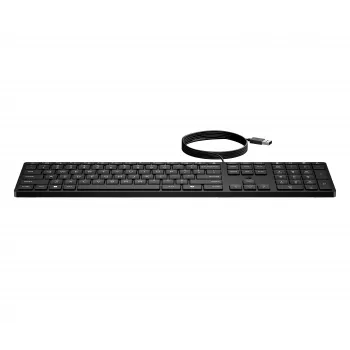 HP Desktop 320K Bedrade USB-toetsenbord, Italiaanse indeling, volledig formaat, platte toetsen, Zwart, Smart Buy