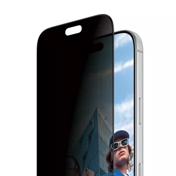 PanzerGlass 2-weg privacy displayschermfolie voor iPhone 17 Pro/18 Pro, Ultra-Wide Fit met FastFit