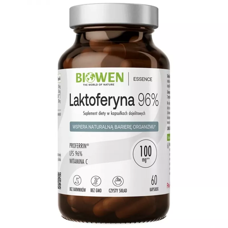 BIOWEN Lactoferrin 96% – 60 capsules – hoogzuiver rund-lactoferrine voedingssupplement