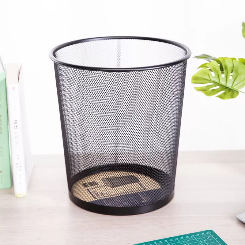 Deli mesh afvalbak 12L zwart