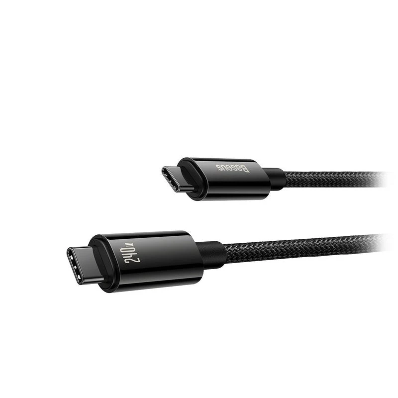Baseus Tungsten Gold USB-C naar USB-C 240W snellaadkabel 1m zwart