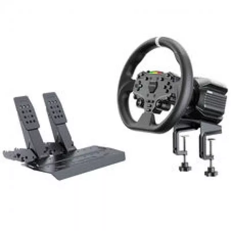 MOZA R5 Pro Racing Simulator - 5,5 Nm Direct Drive wheelbase, 11-inch lederen stuurwiel, 2-pedaalset