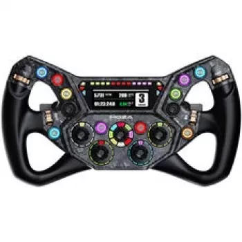 Moza Racing KS Pro stuurwiel - 300mm carbonfiber sim-racing stuurwiel met RGB-knoppen en magnetische schakelflippers