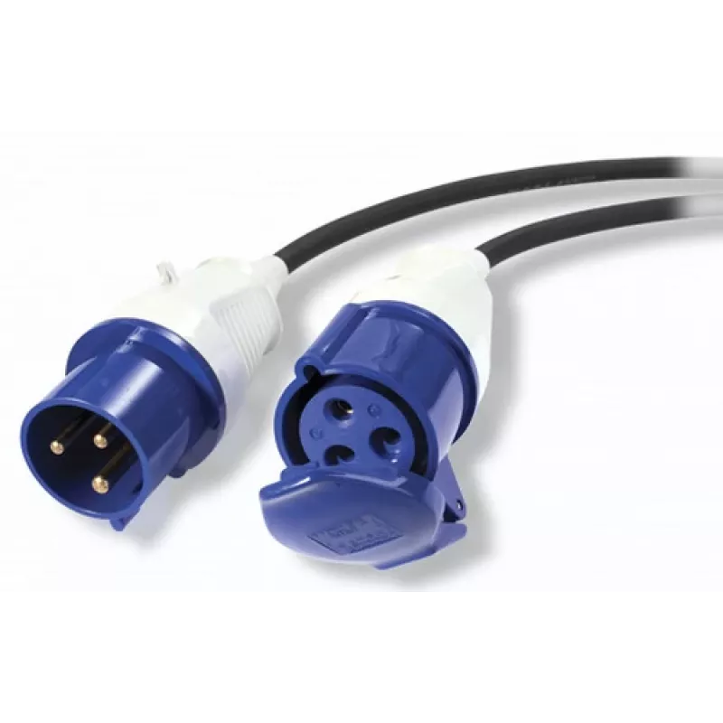 APC modulaire IT stroomverdeel-verlengkabel, 3-aderig, IEC 60309 32A (2P+E) stekker naar bus, 230 V, 6 m (PDX332IEC-600)