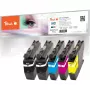 PEACH Ink multipack PI500-430 compatibel met Brother LC-421 (zwart, cyaan, magenta, geel) - 4-pack