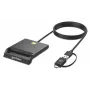Manhattan USB-C & USB-A combo smartcardlezer, zwart