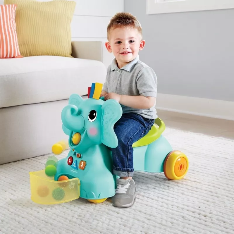 B-KIDS 3-in-1 zit-, loop- en rijdolfant van Infantino