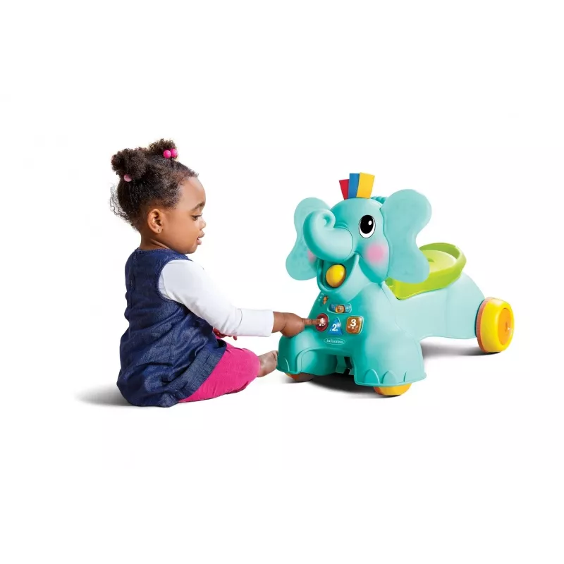 B-KIDS 3-in-1 zit-, loop- en rijdolfant van Infantino