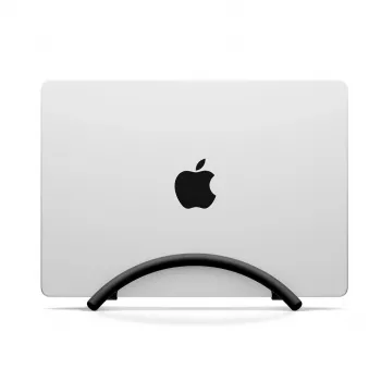 Twelve South BookArc Flex verticale laptopstandaard voor MacBook en notebooks, zwart geanodiseerd aluminium, ruimtebesparend desktop-dock met kabelmanagement