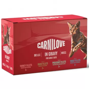 Carnilove kattenzakjes met saus multiverpakking 12x85g