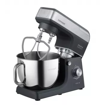 CONCEPT RM6000 planeetmixer 1900W 6,5L RVS-kom, 8 snelheden + pulse, zilver/zwart