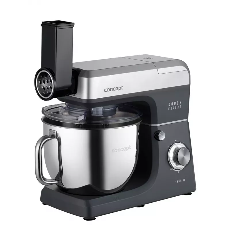 CONCEPT RM6000 planeetmixer 1900W 6,5L RVS-kom, 8 snelheden + pulse, zilver/zwart