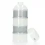 Alecto BF-4 melkpoederdispenser met 3 vakken, BPA-vrij, lekvrij, wit/transparant