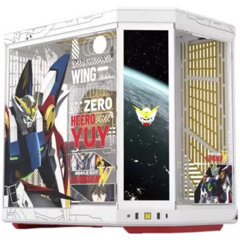 HYTE Y70 Touch Infinite Gundam Wing Edition Mid-Tower-Behuizing, dubbel gehard glas, 4K-touchscreen, Wit