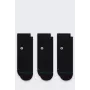 Stance Icon Quarter 3-pack sokken - zwart