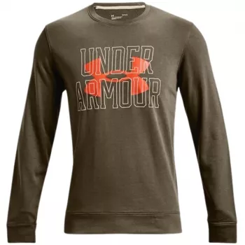 Under Armour UA Rival Terry Logo Crew herensweatshirt bosgroen