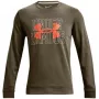 Under Armour UA Rival Terry Logo Crew herensweatshirt bosgroen