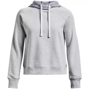Under Armour dames Rival Fleece Colourblock hoodie mod grijs/wit