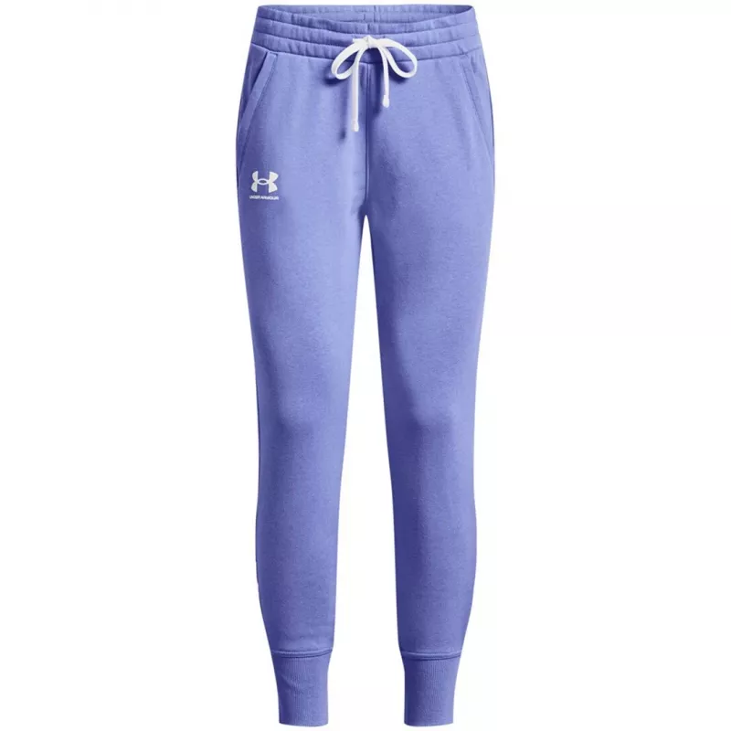 Under Armour Rival Fleece broek voor dames Cosmic Purple / wit XS