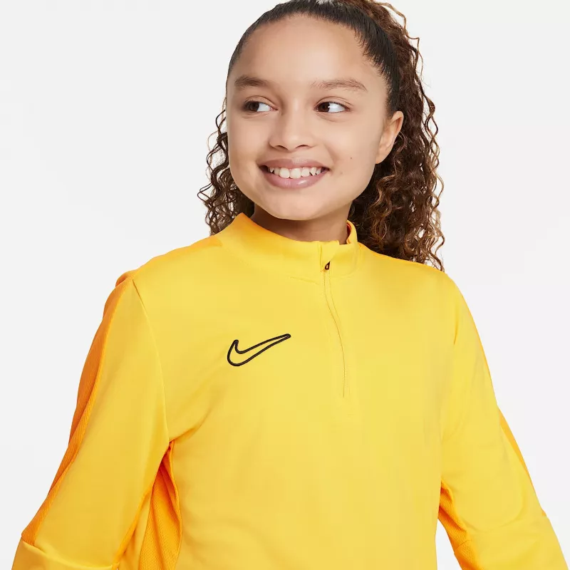 Nike Dri-FIT Academy 23 Drill Top SS kindervoetbaltrainingstop Opti geel/zwart XS