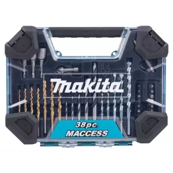 Makita E-22573 38-delige boor- en schroefbitset met HSS-G-, hout- en steenboren