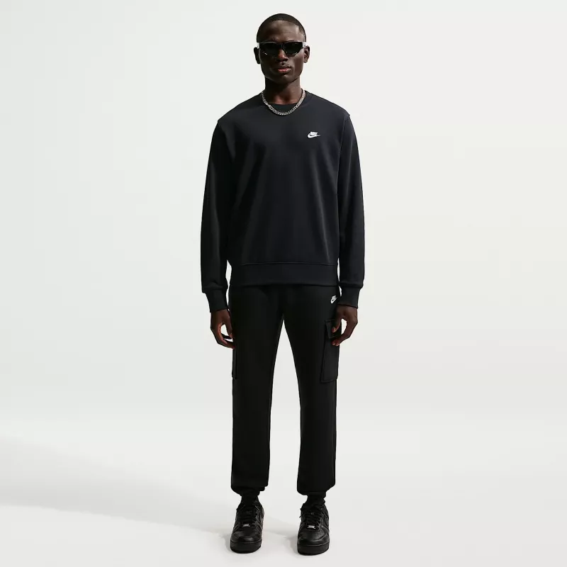 Nike Club FT Heren sweatshirt zwart FN3888 010 maat S