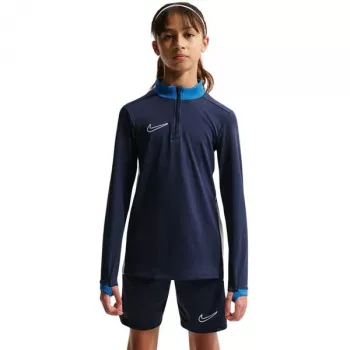 Nike Dri-FIT Academy 25 drill top jeugd langarmige kwart-rits trainingsshirt - Obsidian/wit - maat L