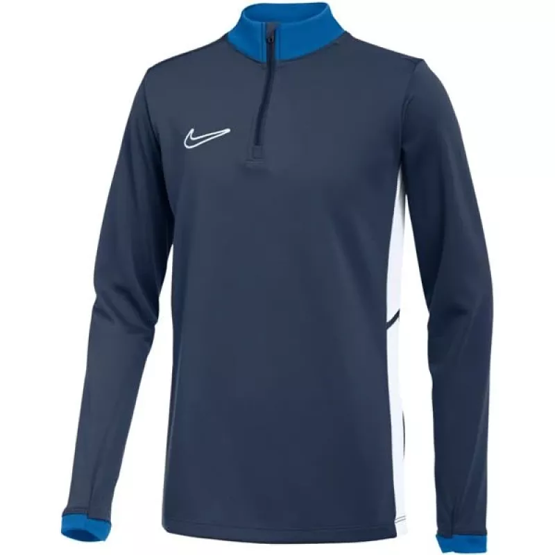 Nike Dri-FIT Academy 25 drill top jeugd langarmige kwart-rits trainingsshirt - Obsidian/wit - maat L