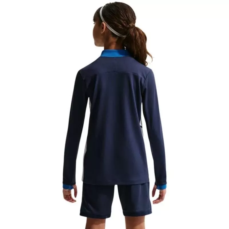 Nike Dri-FIT Academy 25 drill top jeugd langarmige kwart-rits trainingsshirt - Obsidian/wit - maat L