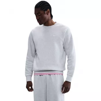 Nike heren Club Fleece sweatshirt met ronde hals donkergrijs melange maat L