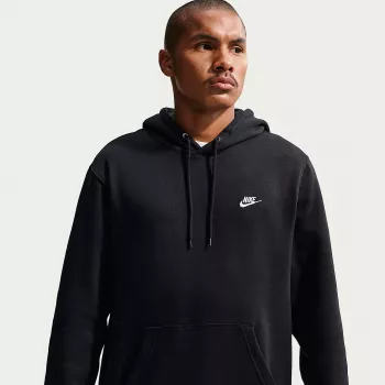 Nike Club Fleece heren pullover hoodie met capuchon zwart FN3859 010 maat S