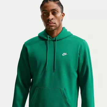 Nike Club Fleece Heren Hoodie Malachietgroen Maat S