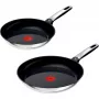 Tefal Emotion roestvrijstalen pannenset, 2-delig, 24/28 cm