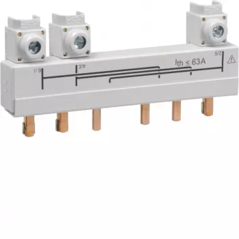 Hager HZC706 verbindingsrail, 3-polig, 20-40 A