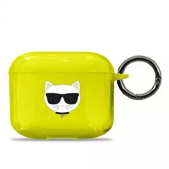 Karl Lagerfeld KLA3UCHFY AirPods 3 hoesje geel Choupette