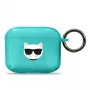 Karl Lagerfeld KLA3UCHFL AirPods 3 hoesje blauw Choupette