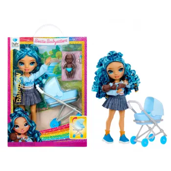 Rainbow High Jr. High Bestie Babysitters - Skyler Bradshaw modepop met puppy en accessoires