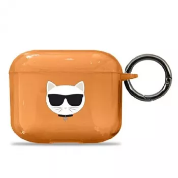 Karl Lagerfeld KLA3UCHFO AirPods 3 hoesje oranje Choupette